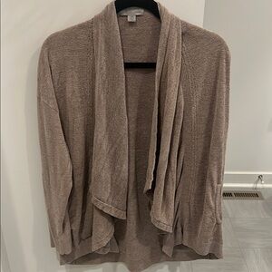Barefoot Dreams Cozy Chic Ulta Lite Women's Taupe Open Front Cardigan